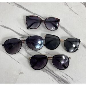 Sunglasses Bundle 5 Pair Women’s Black Used Oversized